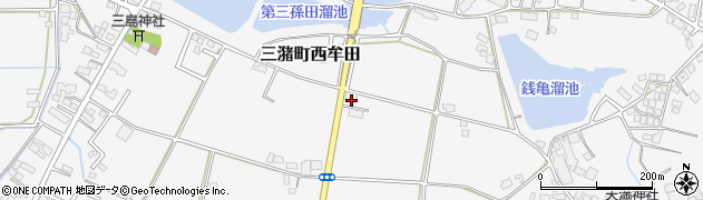 福岡県久留米市三潴町西牟田4843周辺の地図