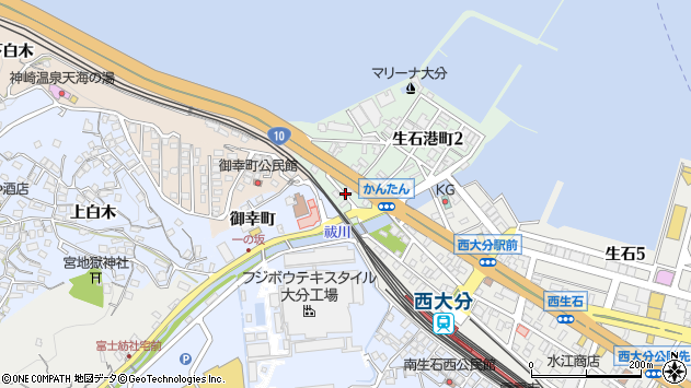〒870-0001 大分県大分市生石港町の地図