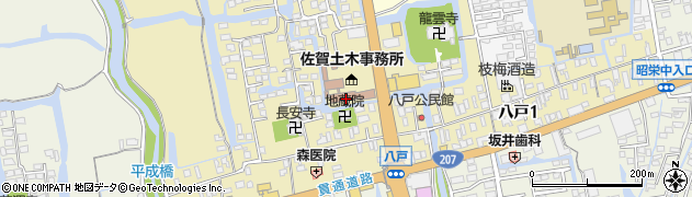 佐賀県佐賀市八戸周辺の地図