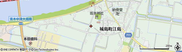 福岡県久留米市城島町江島周辺の地図