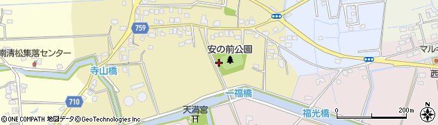 福岡県久留米市三潴町壱町原284周辺の地図