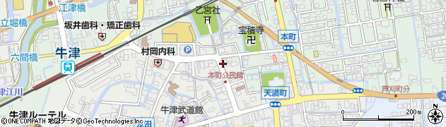 香田理容店周辺の地図
