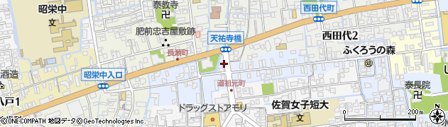 佐賀県佐賀市西田代町周辺の地図