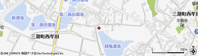 福岡県久留米市三潴町西牟田6453周辺の地図
