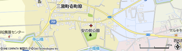 福岡県久留米市三潴町壱町原267周辺の地図