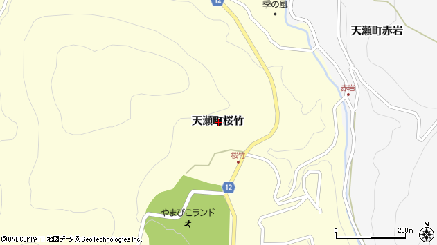 〒879-4201 大分県日田市天瀬町桜竹の地図