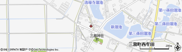 福岡県久留米市三潴町西牟田182周辺の地図