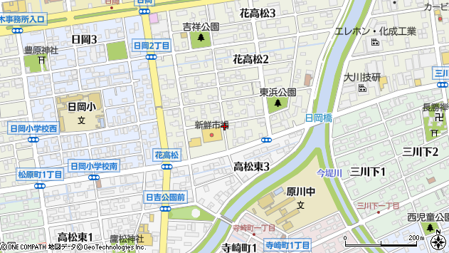 〒870-0915 大分県大分市花高松の地図