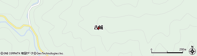 高知県四万十町（高岡郡）古城周辺の地図