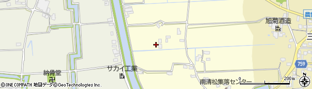 福岡県久留米市三潴町清松周辺の地図