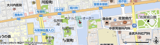 ホテルニューオータニ佐賀宿泊予約周辺の地図