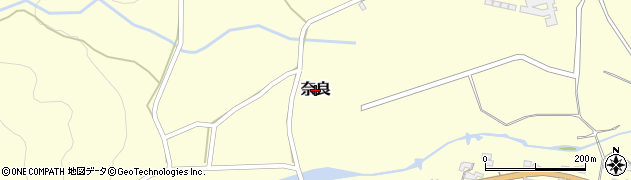 愛媛県鬼北町（北宇和郡）奈良周辺の地図