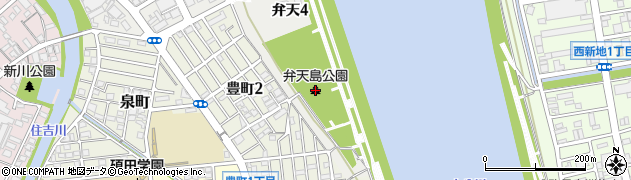 弁天島公園周辺の地図