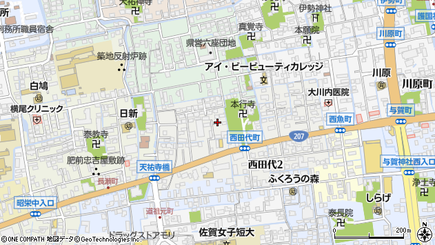 〒840-0045 佐賀県佐賀市西田代の地図