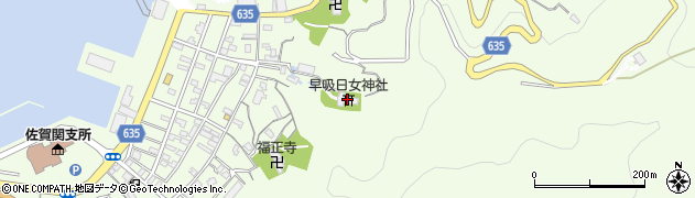 早吸日女神社周辺の地図