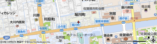 佐賀県佐賀市堀川町周辺の地図