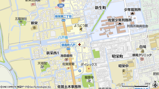 〒840-0850 佐賀県佐賀市新栄東の地図