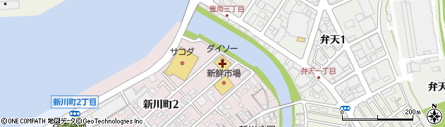 ダイソー大分新川店周辺の地図