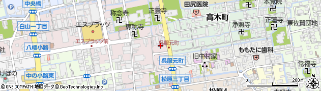 佐賀県佐賀市呉服元町10周辺の地図