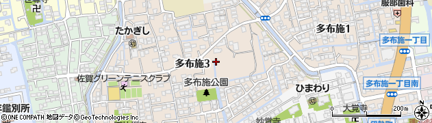 佐賀県佐賀市多布施3丁目周辺の地図
