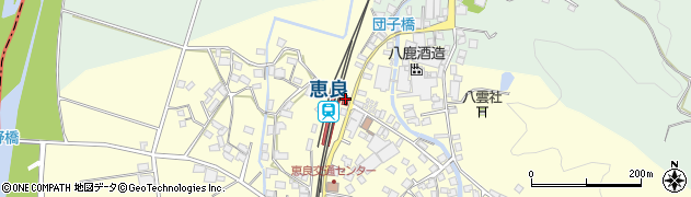 恵良駅周辺の地図