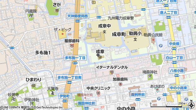 〒840-0814 佐賀県佐賀市成章町の地図