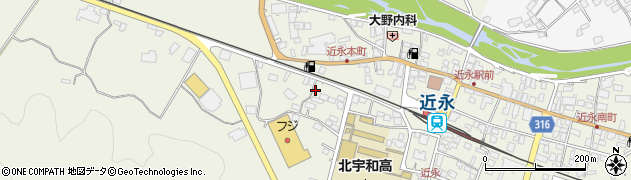 愛媛県北宇和郡鬼北町近永本町周辺の地図