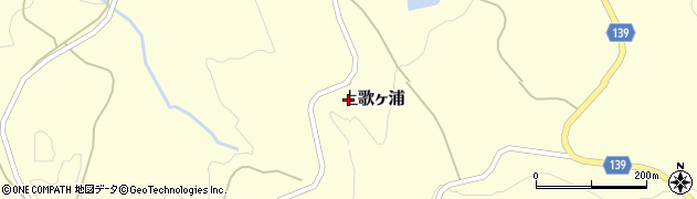 長崎県佐世保市鹿町町上歌ヶ浦周辺の地図