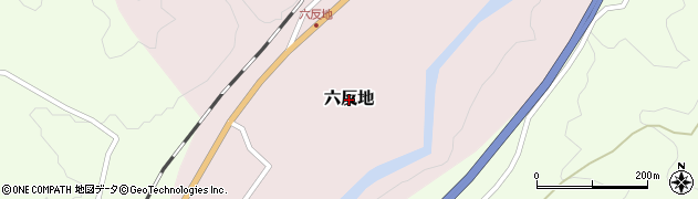 高知県四万十町（高岡郡）六反地周辺の地図
