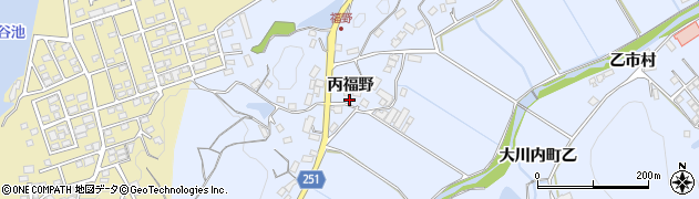 佐賀県伊万里市大川内町（丙福野）周辺の地図