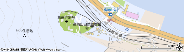 高崎山自然動物園周辺の地図