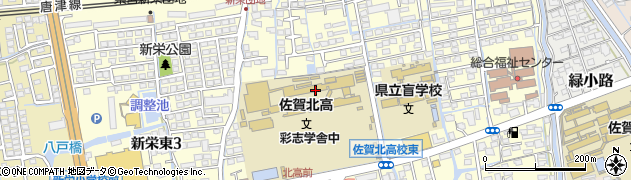 佐賀県立佐賀北高等学校周辺の地図