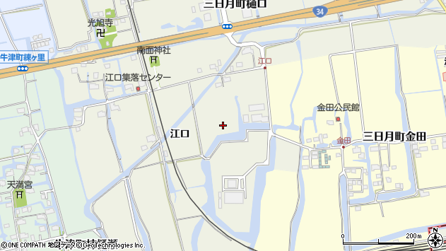 〒845-0033 佐賀県小城市三日月町樋口の地図
