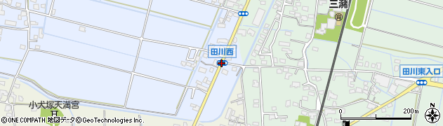 田川西周辺の地図
