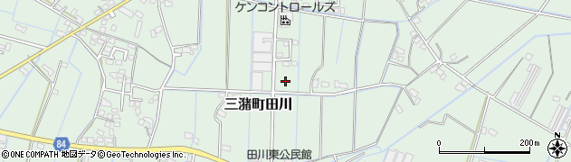 福岡県久留米市三潴町田川周辺の地図