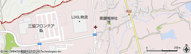 福岡県広川町（八女郡）日吉周辺の地図