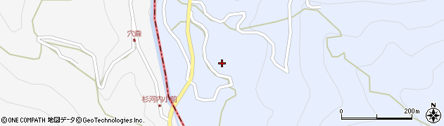 大分県玖珠町（玖珠郡）山浦（杉河内）周辺の地図