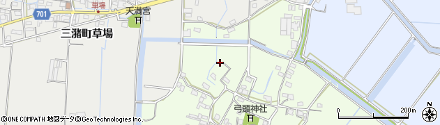 福岡県久留米市三潴町原田周辺の地図