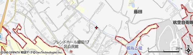 福岡県久留米市荒木町藤田周辺の地図