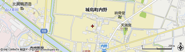 福岡県久留米市城島町内野周辺の地図