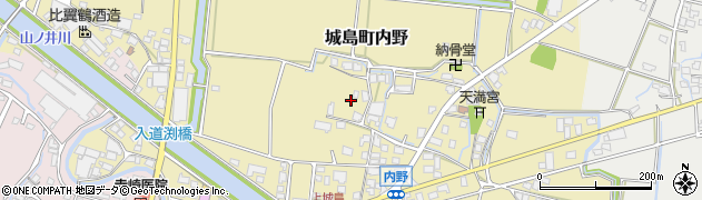 福岡県久留米市城島町内野周辺の地図