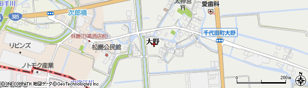 佐賀県神埼市大野周辺の地図