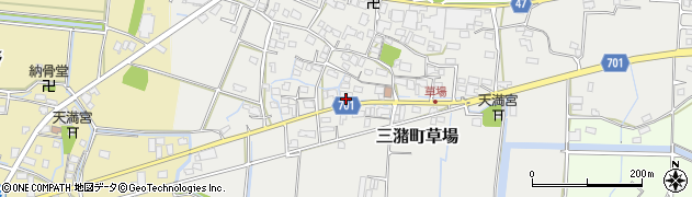 福岡県久留米市三潴町草場499周辺の地図