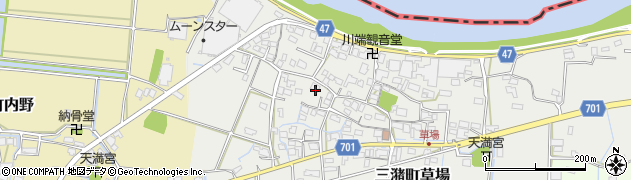 福岡県久留米市三潴町草場421周辺の地図