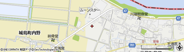 福岡県久留米市三潴町草場375周辺の地図