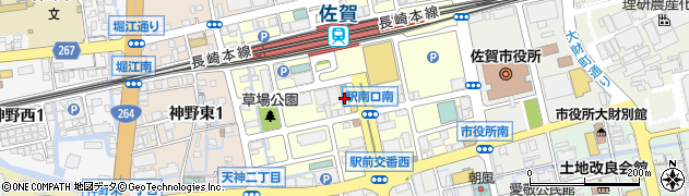 ホテルルートイン佐賀駅前周辺の地図