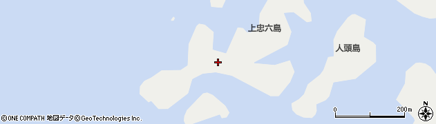 上忠六島周辺の地図