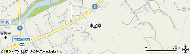 佐賀県多久市多久町（東ノ原）周辺の地図