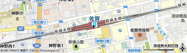 ファミリーマートＪＲ佐賀駅店周辺の地図