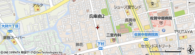 佐賀兵庫町郵便局周辺の地図